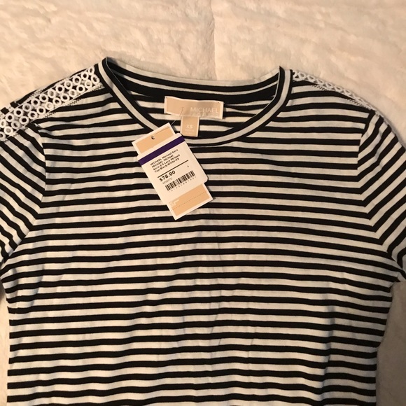 NWT Michael Kors Black/White Shirt Size: XS - Picture 4 of 4